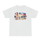 T-shirt with Sabog Philippine Flag and Beach Watercolor Design