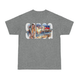 T-shirt with Sabog Philippine Flag and Beach Watercolor Design